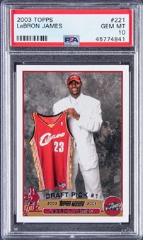 2003-04 Topps #221 LeBron James Rookie Card - PSA GEM MT 10